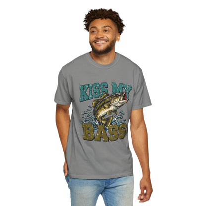 Kiss My Bass Fishing T-Shirt — Humorous Bass Angler Tee