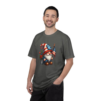 Patriotic Gnome T-Shirt – American Flag Fourth of July Garden Gnome Tee