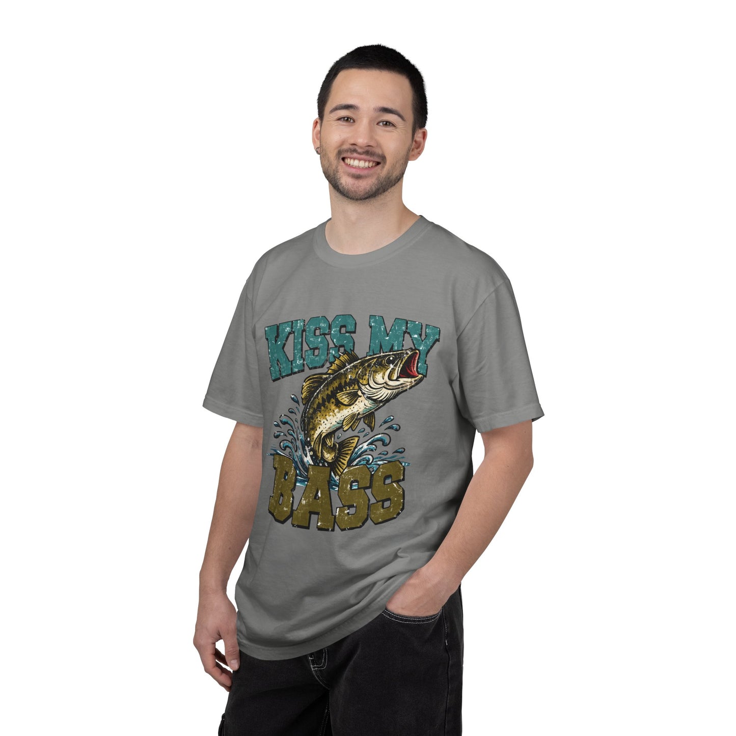 Kiss My Bass Fishing T-Shirt — Humorous Bass Angler Tee