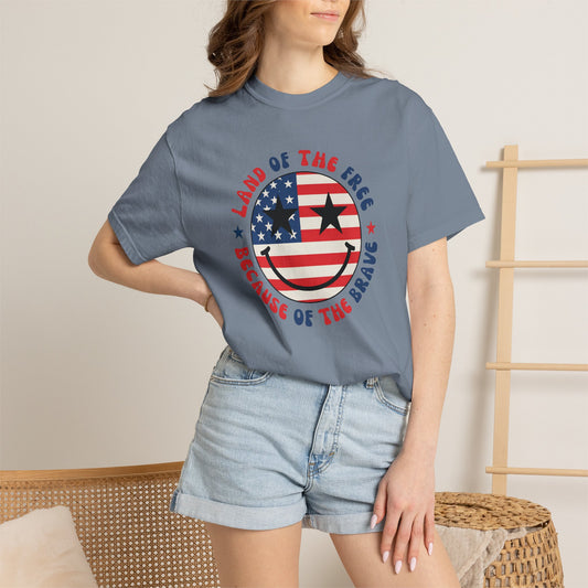 Patriotic 'Land of the Free Because of the Brave' T-Shirt