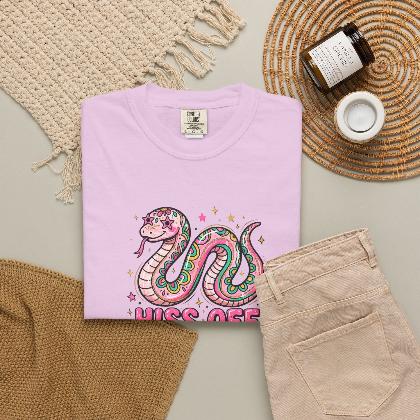 Snake "Hiss Off" Graphic T-Shirt — Retro Cute Reptile Tee