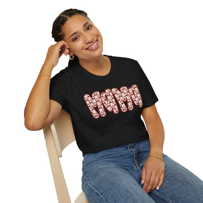 Mama Floral Band T-Shirt — Cute Mom Shirt with Pink Flower Pattern