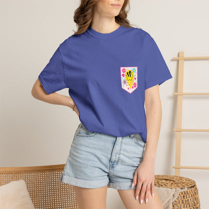 Social Moms Club T-Shirt — Colorful Retro Pocket Graphic Tee