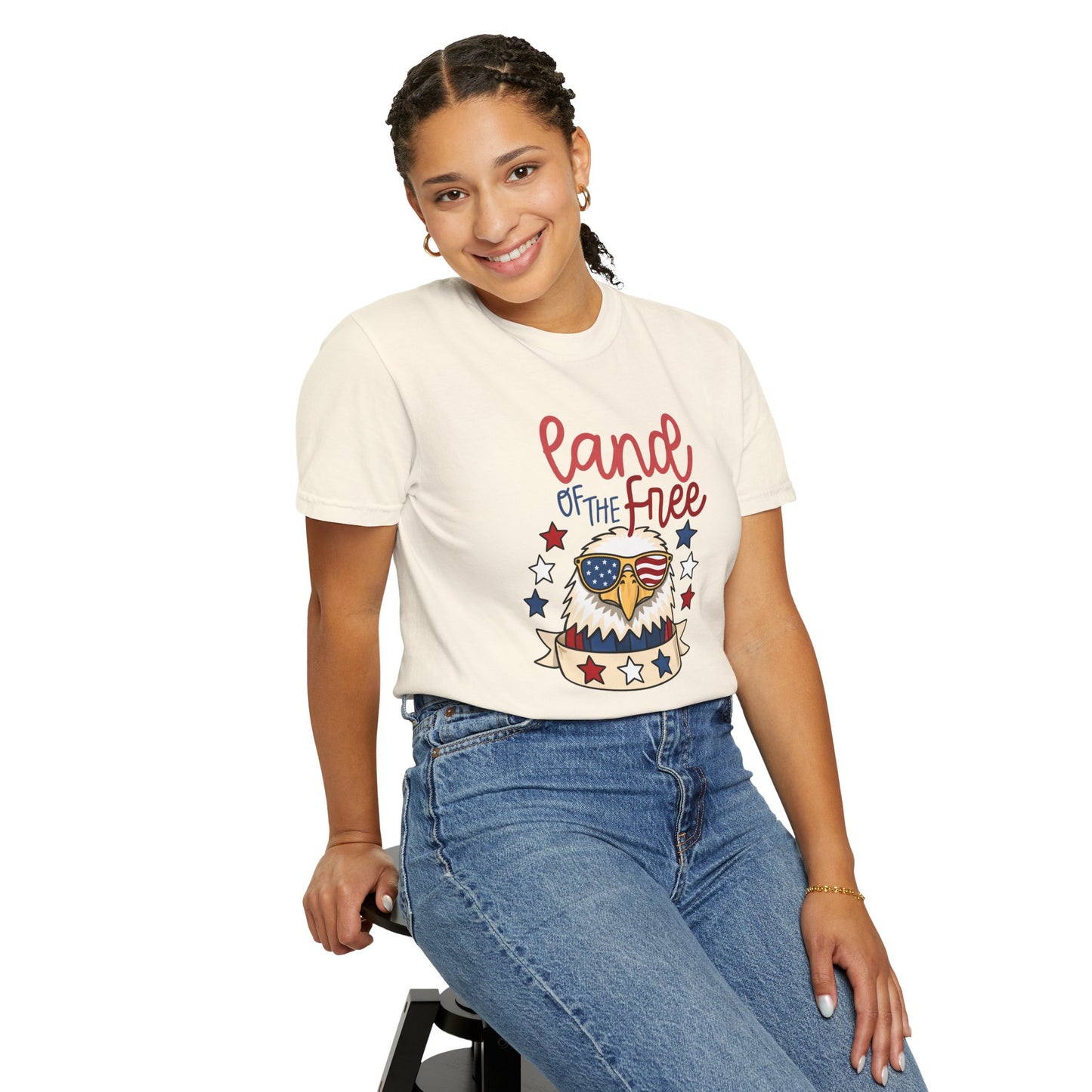 Land of the Free Eagle T-Shirt — Patriotic 4th of July American Flag Design