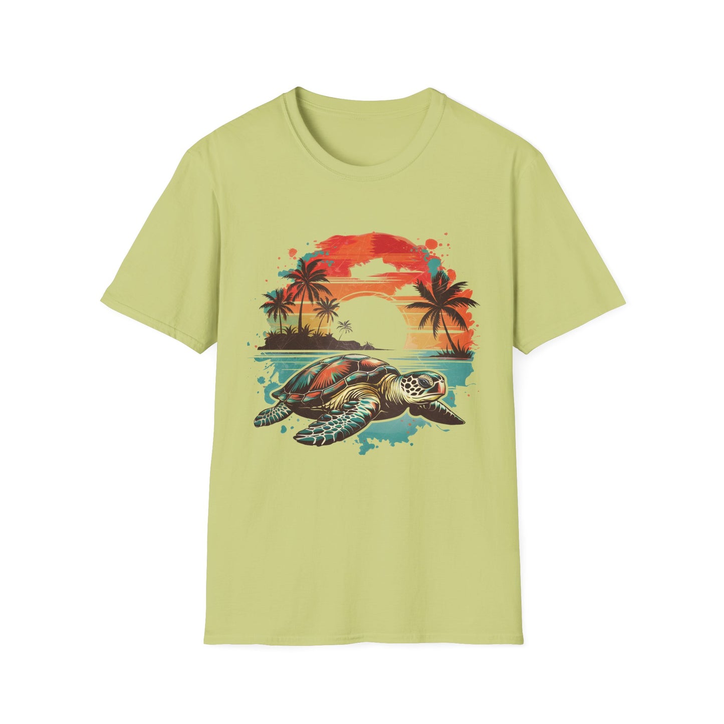Sea Turtle Sunset T-Shirt — Tropical Beach Graphic Tee