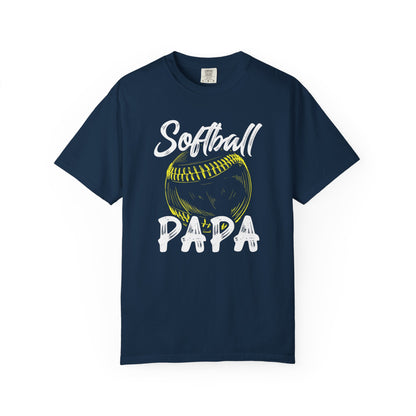Softball Papa T-Shirt — Daddy Coach Dad Gift