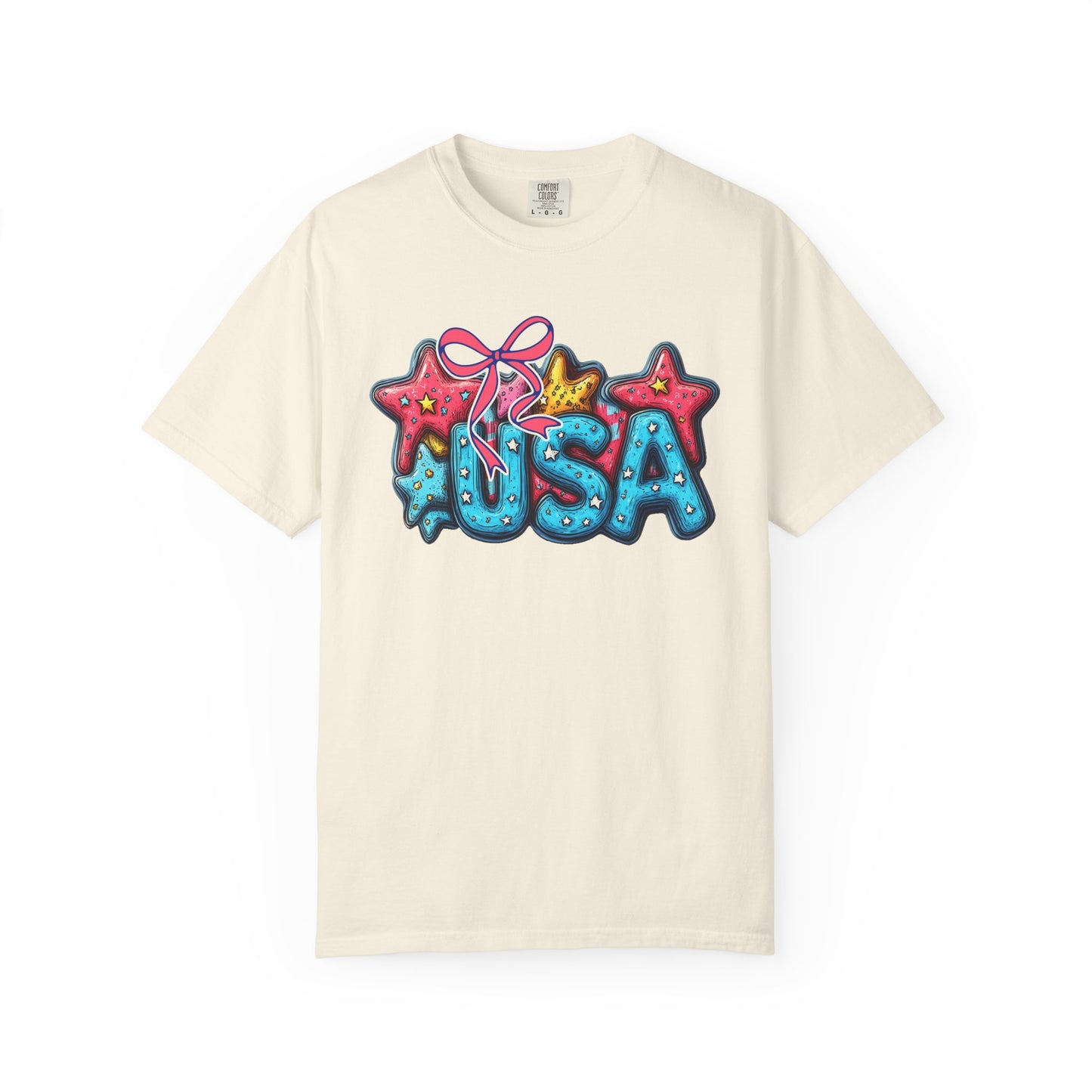USA Star Balloon Graphic T-Shirt — Patriotic 4th of July Tee