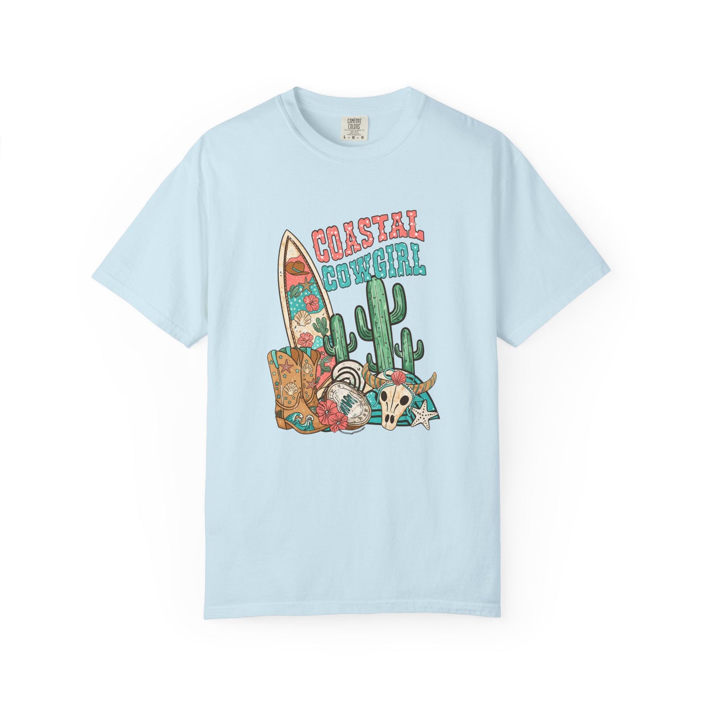 Coastal Cowgirl T-Shirt — Vintage Surf & Cactus Beach Graphic