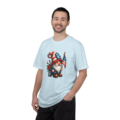 Patriotic Gnome T-Shirt – American Flag Fourth of July Garden Gnome Tee