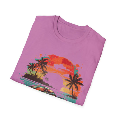 Sea Turtle Sunset T-Shirt — Tropical Beach Graphic Tee
