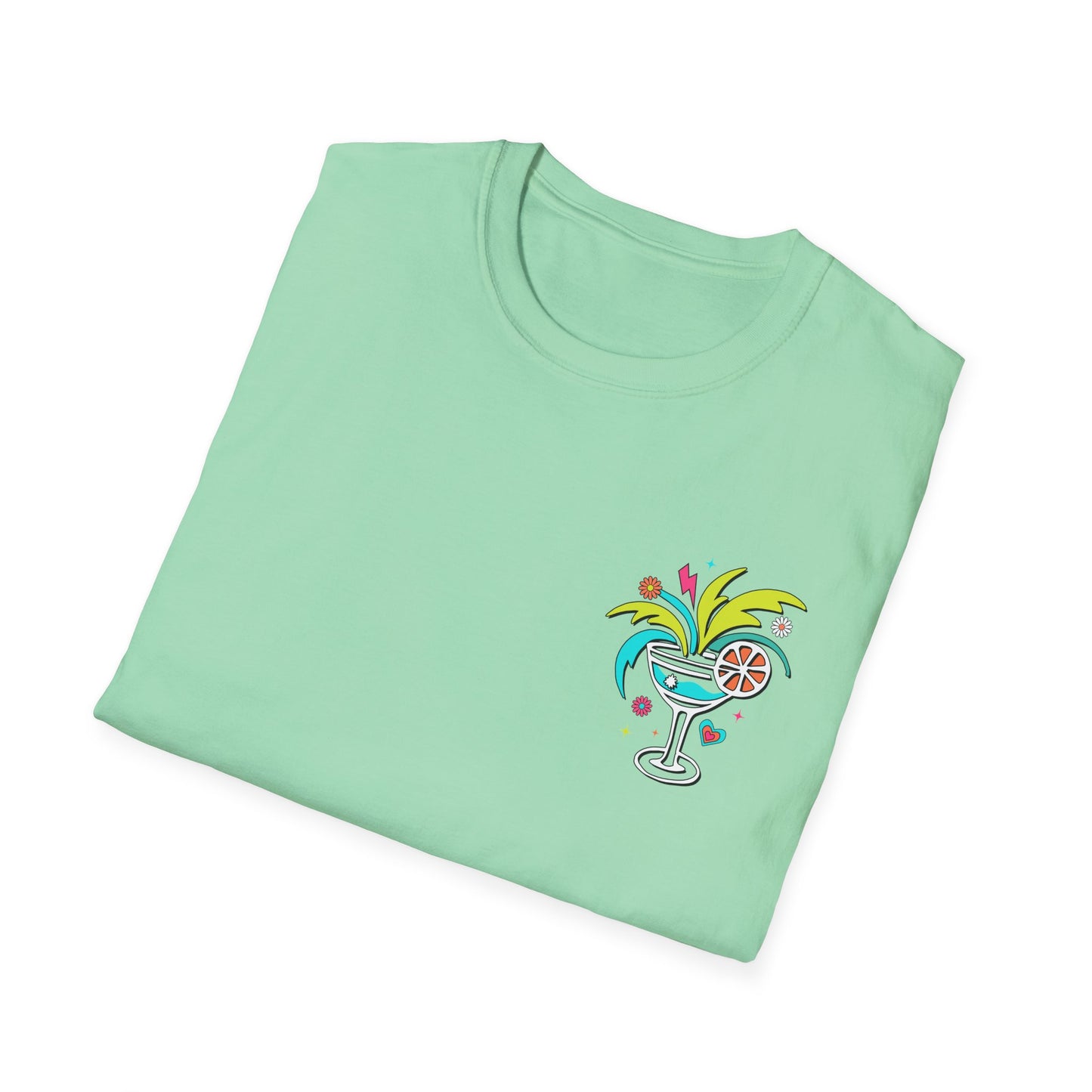 T-Shirt — "Tanned and Tipsy" Tropical Cocktail Graphic Tee