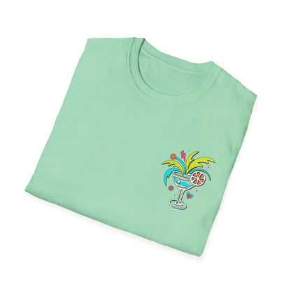 T-Shirt — "Tanned and Tipsy" Tropical Cocktail Graphic Tee
