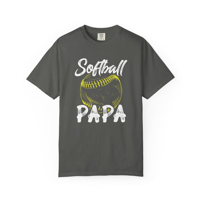 Softball Papa T-Shirt — Daddy Coach Dad Gift
