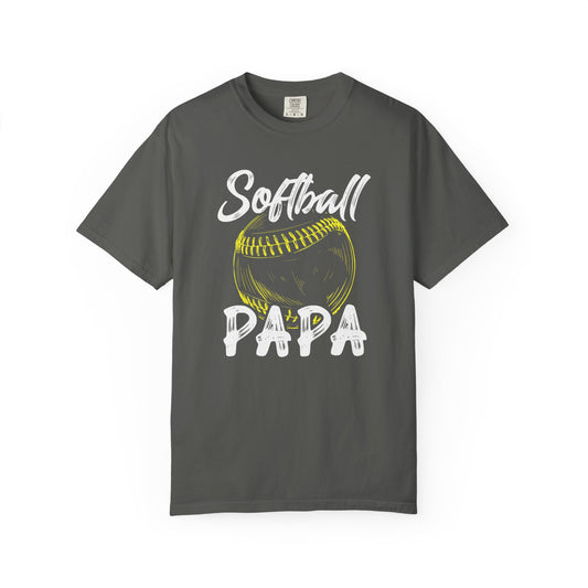 Softball Papa T-Shirt — Daddy Coach Dad Gift