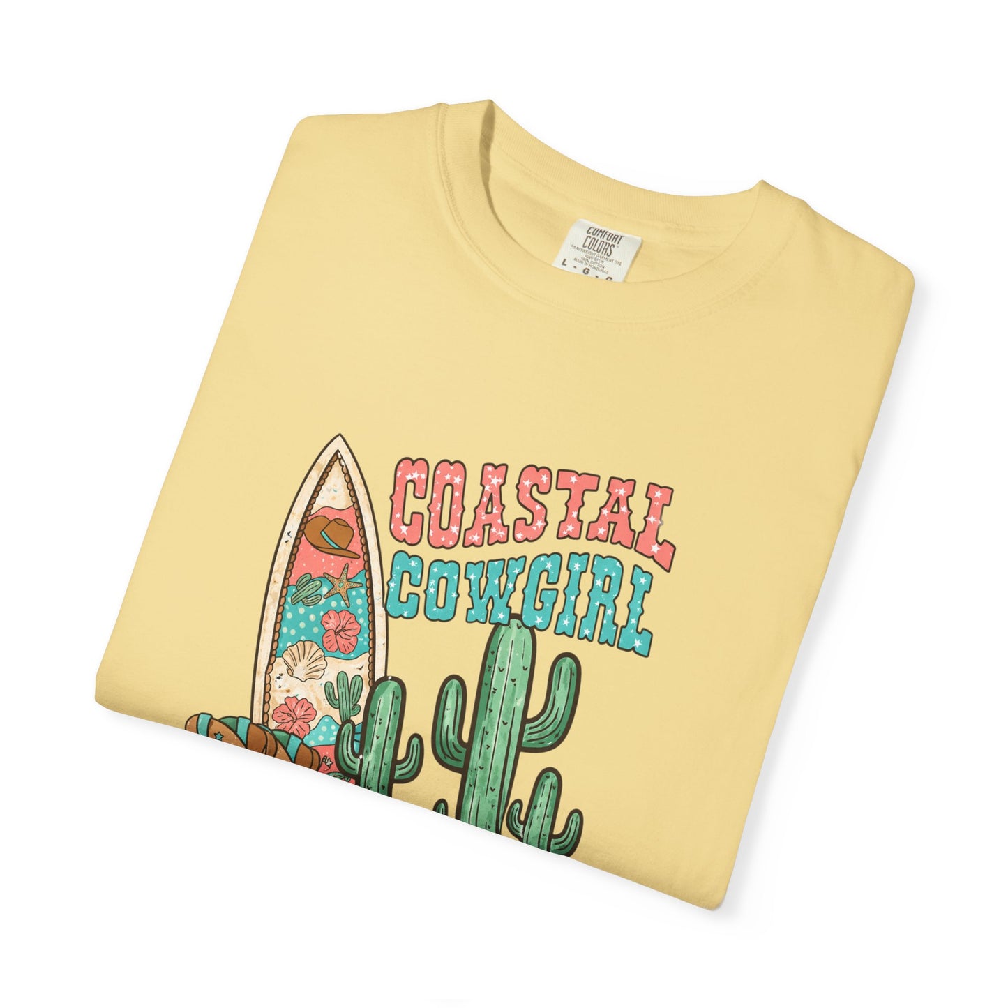 Coastal Cowgirl T-Shirt — Vintage Surf & Cactus Beach Graphic
