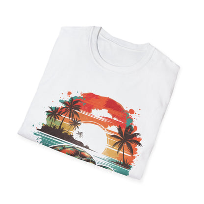 Sea Turtle Sunset T-Shirt — Tropical Beach Graphic Tee