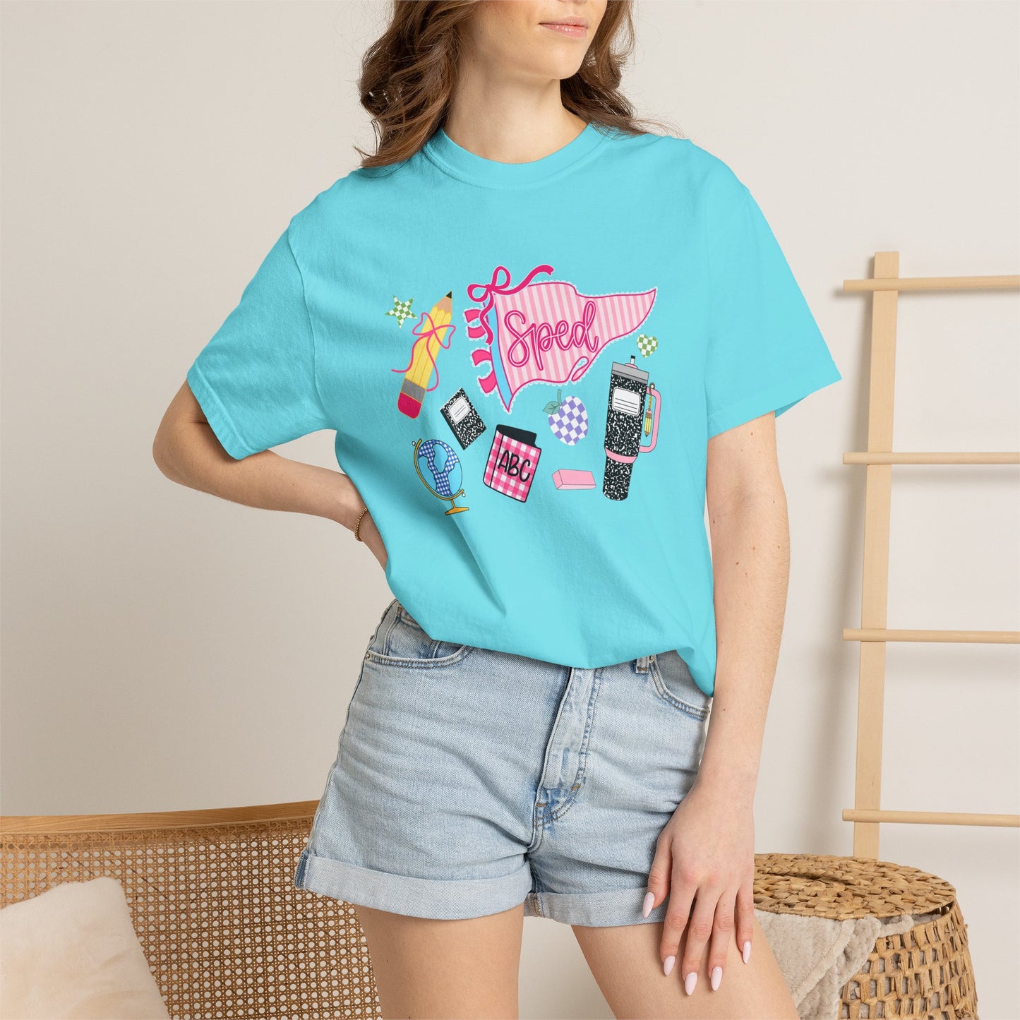 Retro Tech Collage T-Shirt — 'Speed' Graphic Tee for 90s Nostalgia