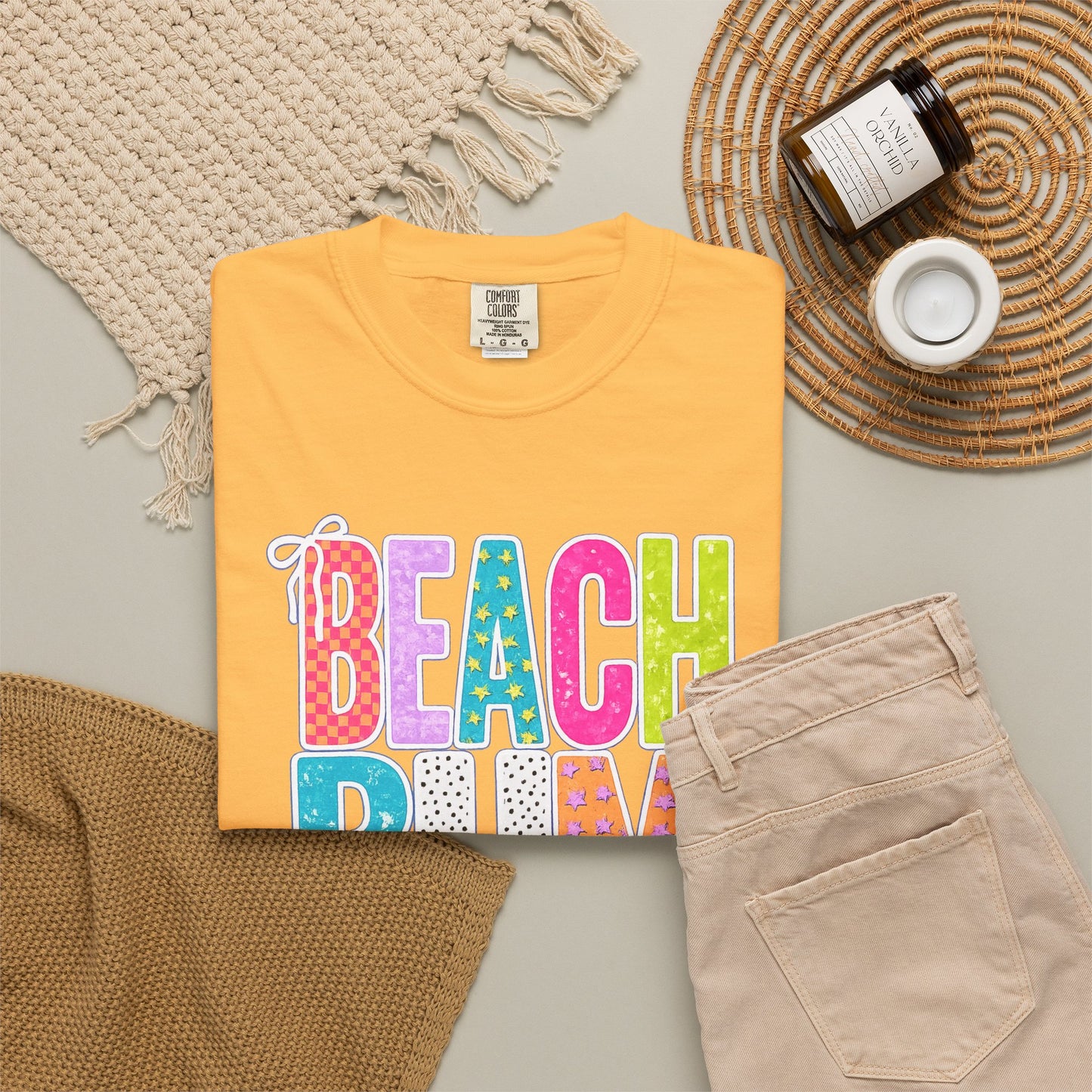Beach Bum T-Shirt — Colorful Retro Lettering Summer Tee