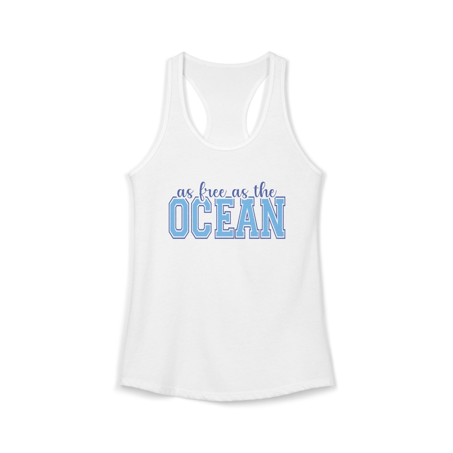 Free as the ocean Racerback Tank