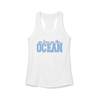 Free as the ocean Racerback Tank