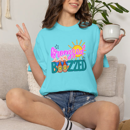 Bronzed & Buzzed T-Shirt – Summer Beach Cocktail Graphic Tee