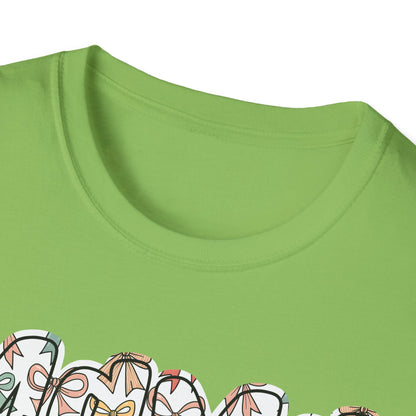 Mama Floral Typography T-Shirt — 'MAMA' Bow Graphic, Cute Mother's Day Gift