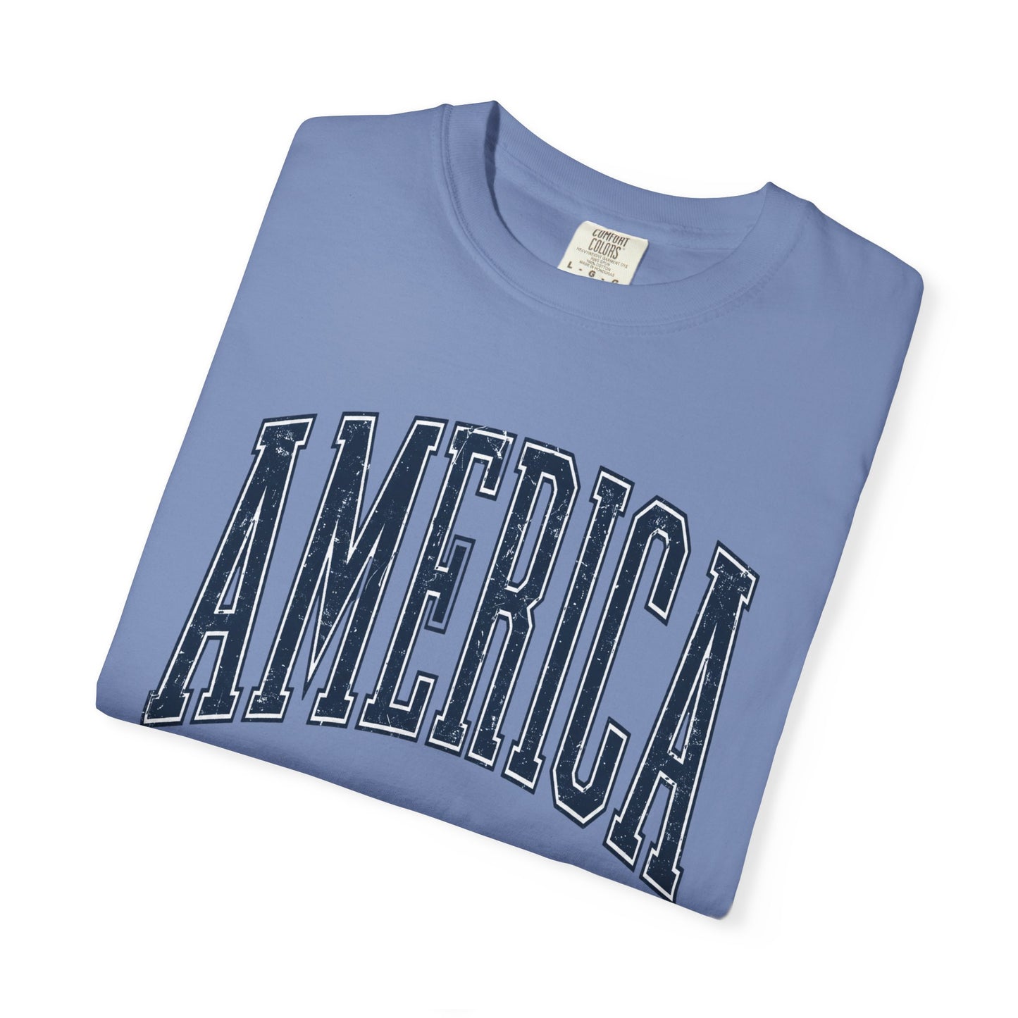 America Graphic T-Shirt — Vintage Collegiate USA Tee