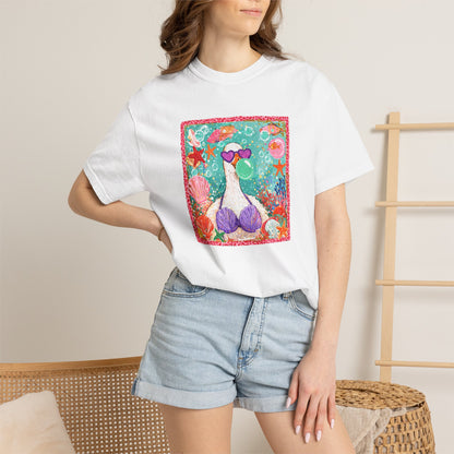 Goose in Bikini Beach T-Shirt — Cute Retro Seaside Graphic Tee