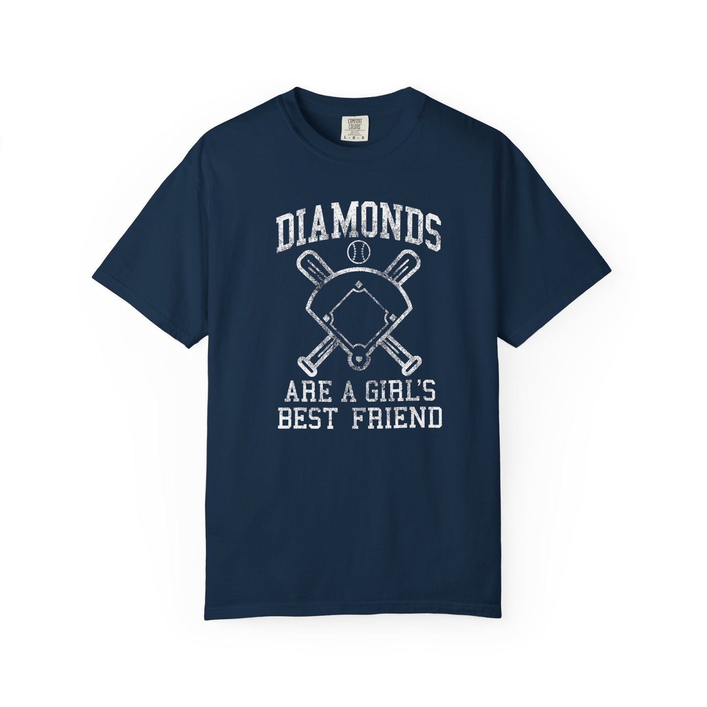 Baseball Diamonds Are A Girl's Best Friend T-Shirt – Women's Soft Vintage Baseball Tee