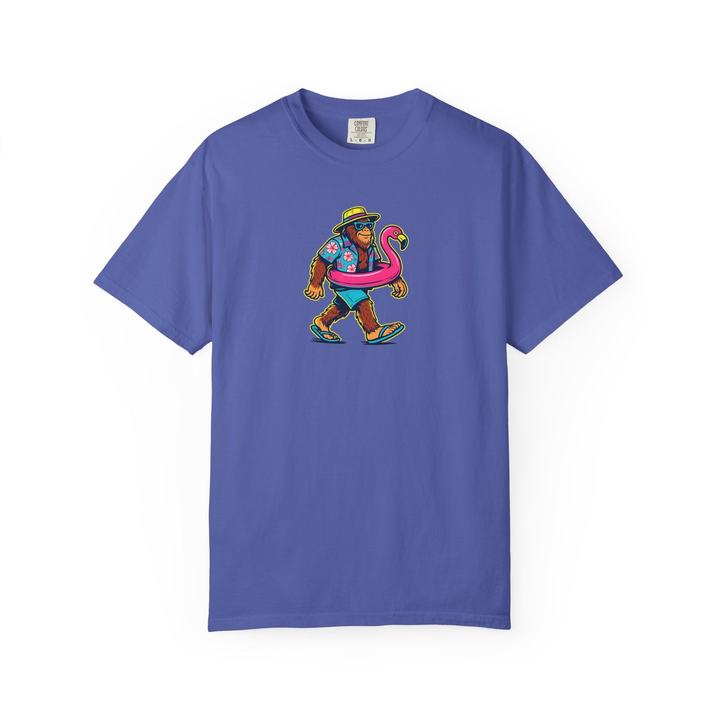 Vacation Bear T-Shirt — Tropical Bear with Flamingo Float Graphic
