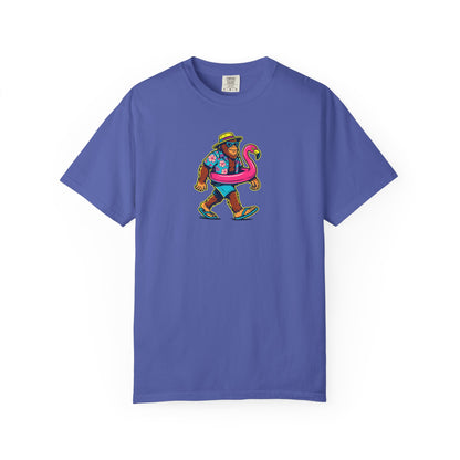 Vacation Bear T-Shirt — Tropical Bear with Flamingo Float Graphic