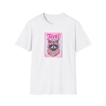 Feral Raccoon Gildan softstyle tshirt
