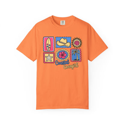 Coastal Cowgirl Graphic T-Shirt — Retro Beach Icons Tee