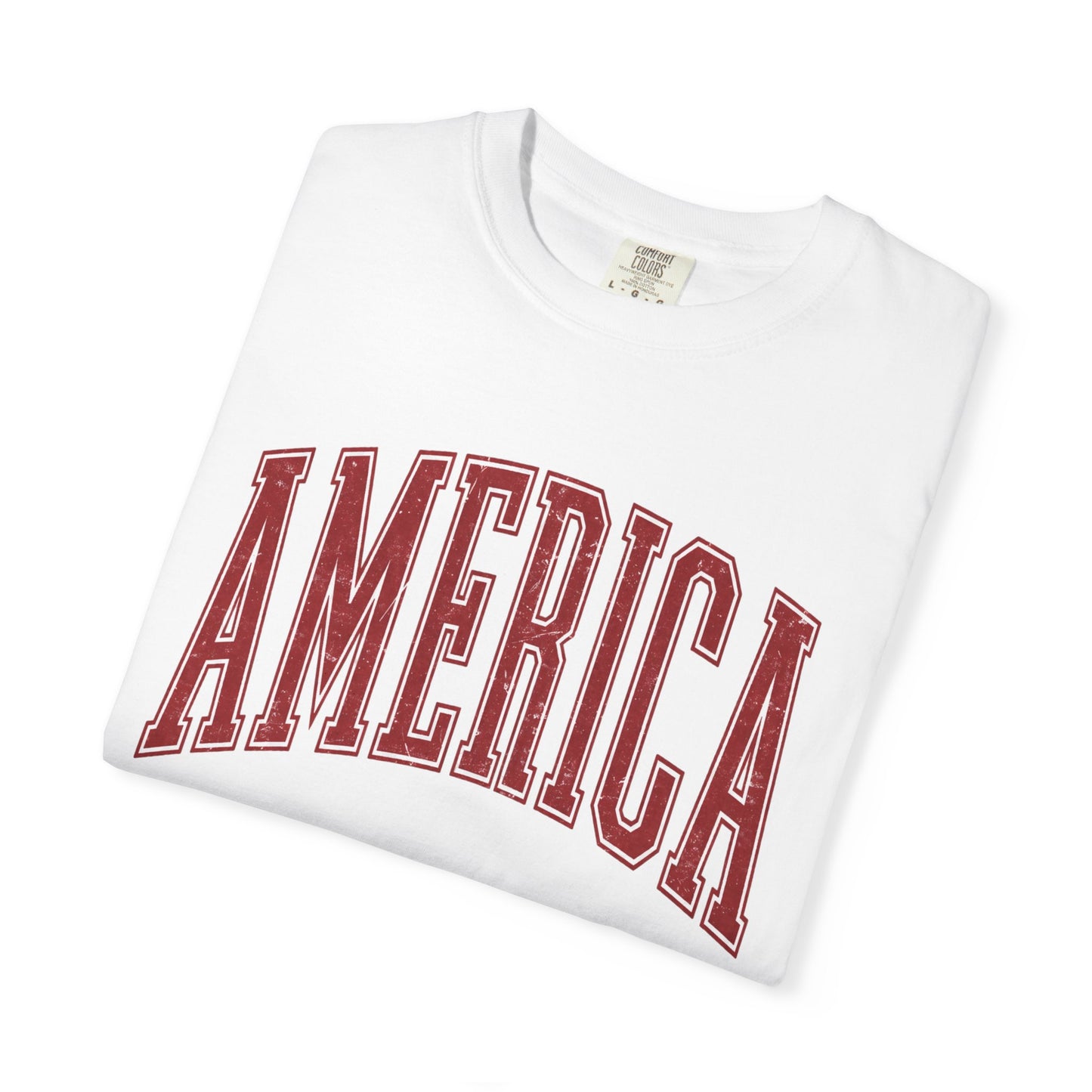 America Graphic T‑Shirt — Vintage Collegiate Patriotic Tee