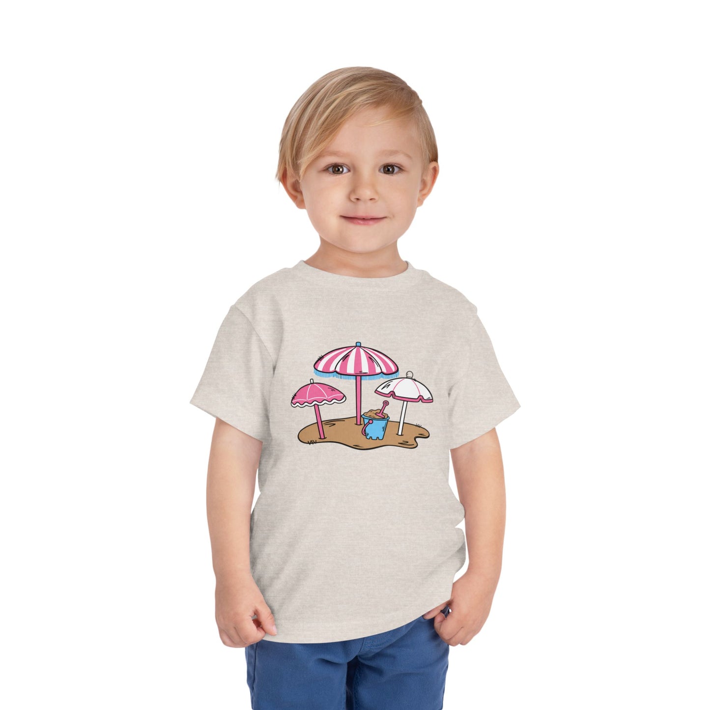 Toddler Tee — Cute Beach Umbrella & Sand Pail Design