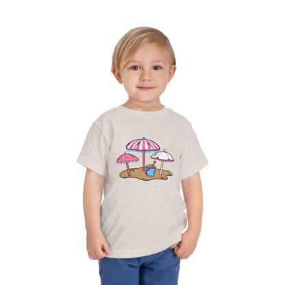 Toddler Tee — Cute Beach Umbrella & Sand Pail Design