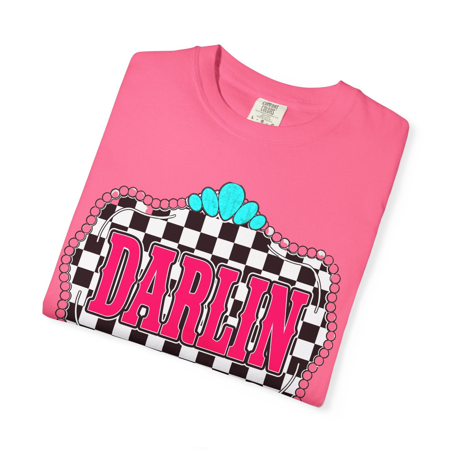 Darlin' Checkerboard Graphic T-Shirt