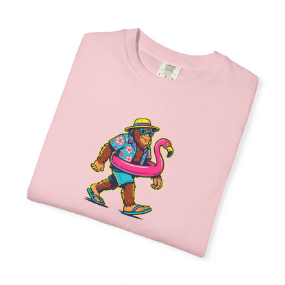 Vacation Bear T-Shirt — Tropical Bear with Flamingo Float Graphic
