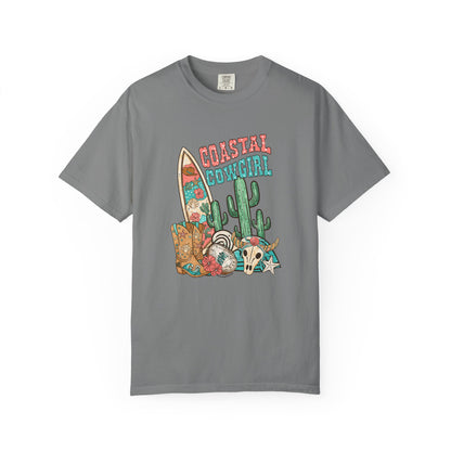 Coastal Cowgirl T-Shirt — Vintage Surf & Cactus Beach Graphic