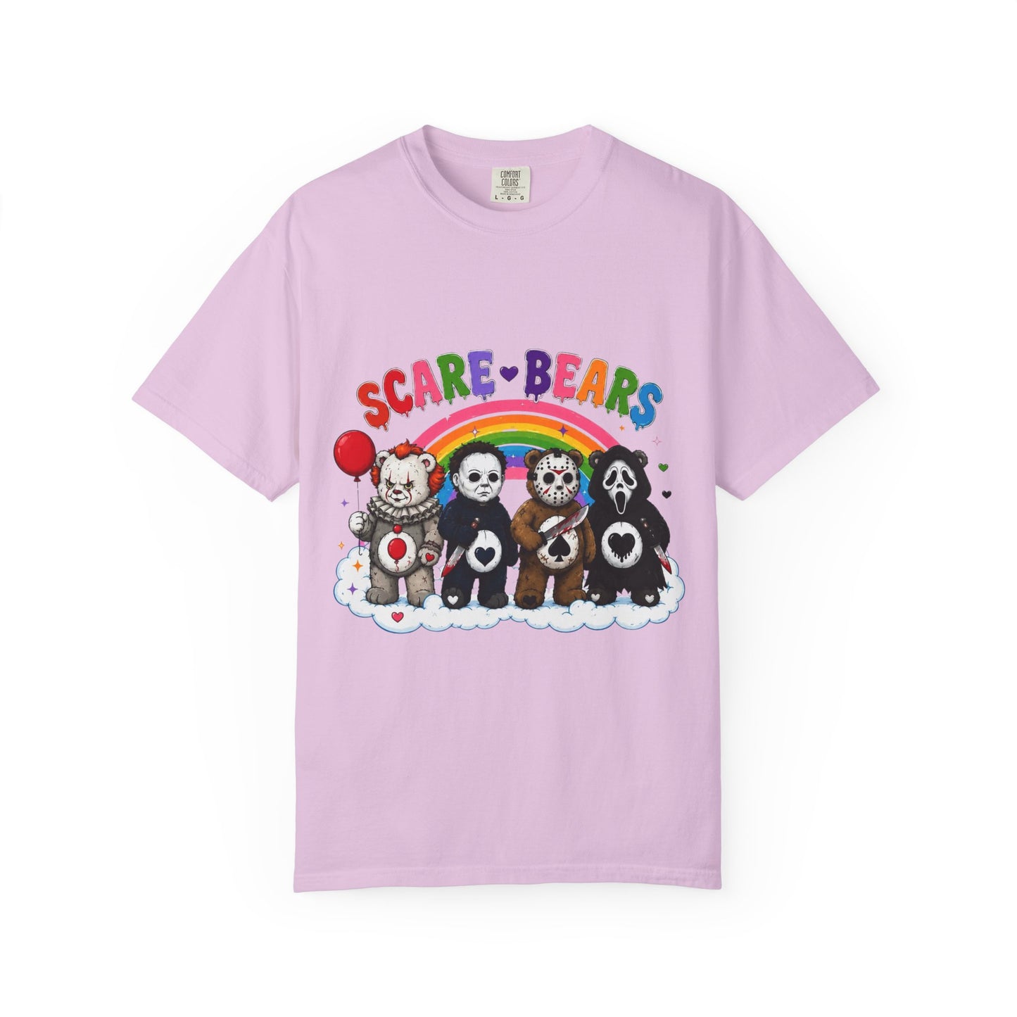 Scare-Bears Graphic T-Shirt — Cute Horror Bear Rainbow Tee