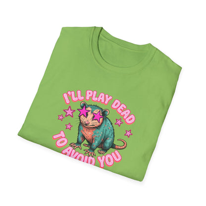 Introvert Sloth T-Shirt — "I’ll Play Dead to Avoid You" Cute Anti-Social Graphic Tee