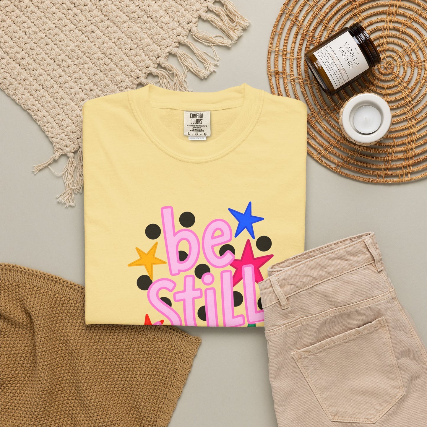 Be Still T-Shirt — Colorful Retro Stars Graphic Tee