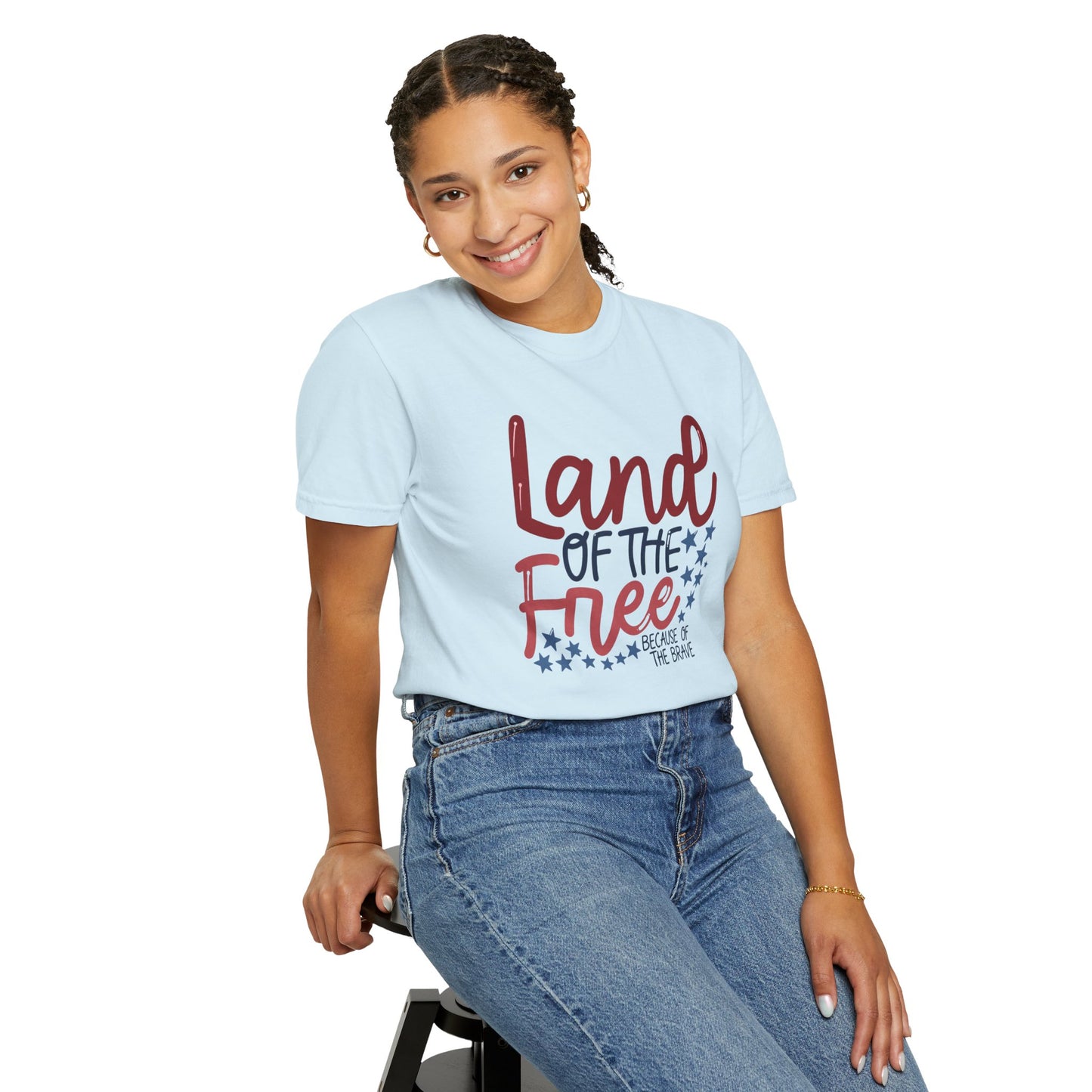 Land of the Free T-Shirt — 'Land of the Free Because of the Brave' Patriotic Tee