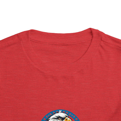 Toddler Tee — Patriotic Bald Eagle USA Flag Graphic