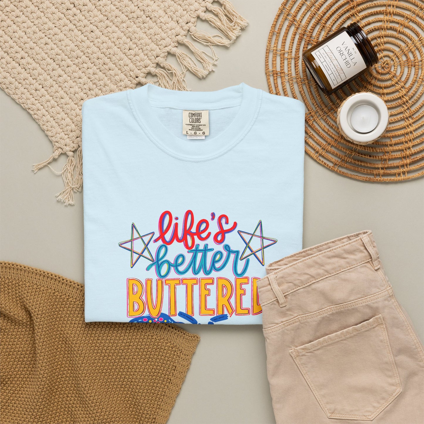 T-Shirt — 'Life's Better Buttered' Lobster Seafood Graphic Tee