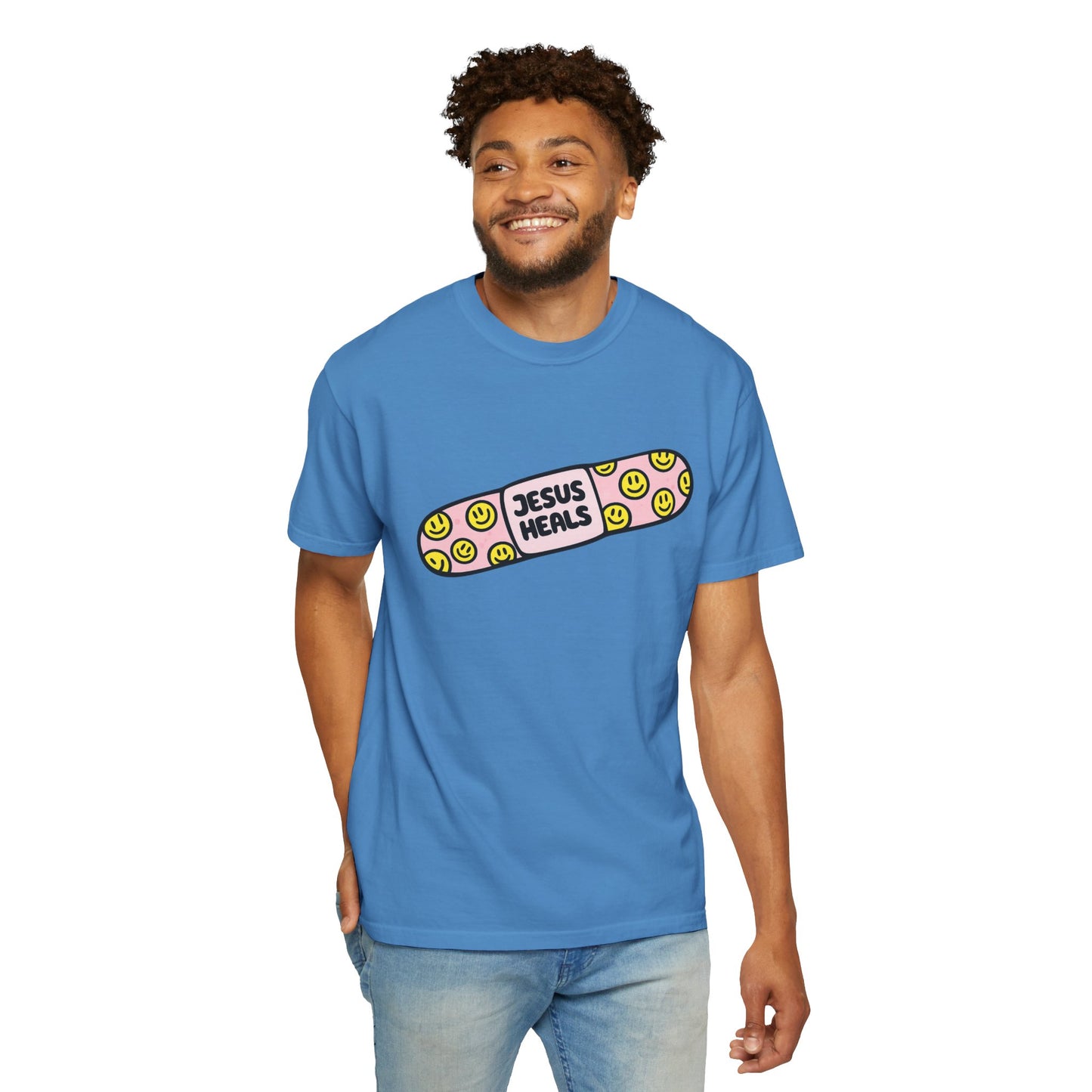 Jesus Heals Bandage T-Shirt — Christian Faith Graphic Tee