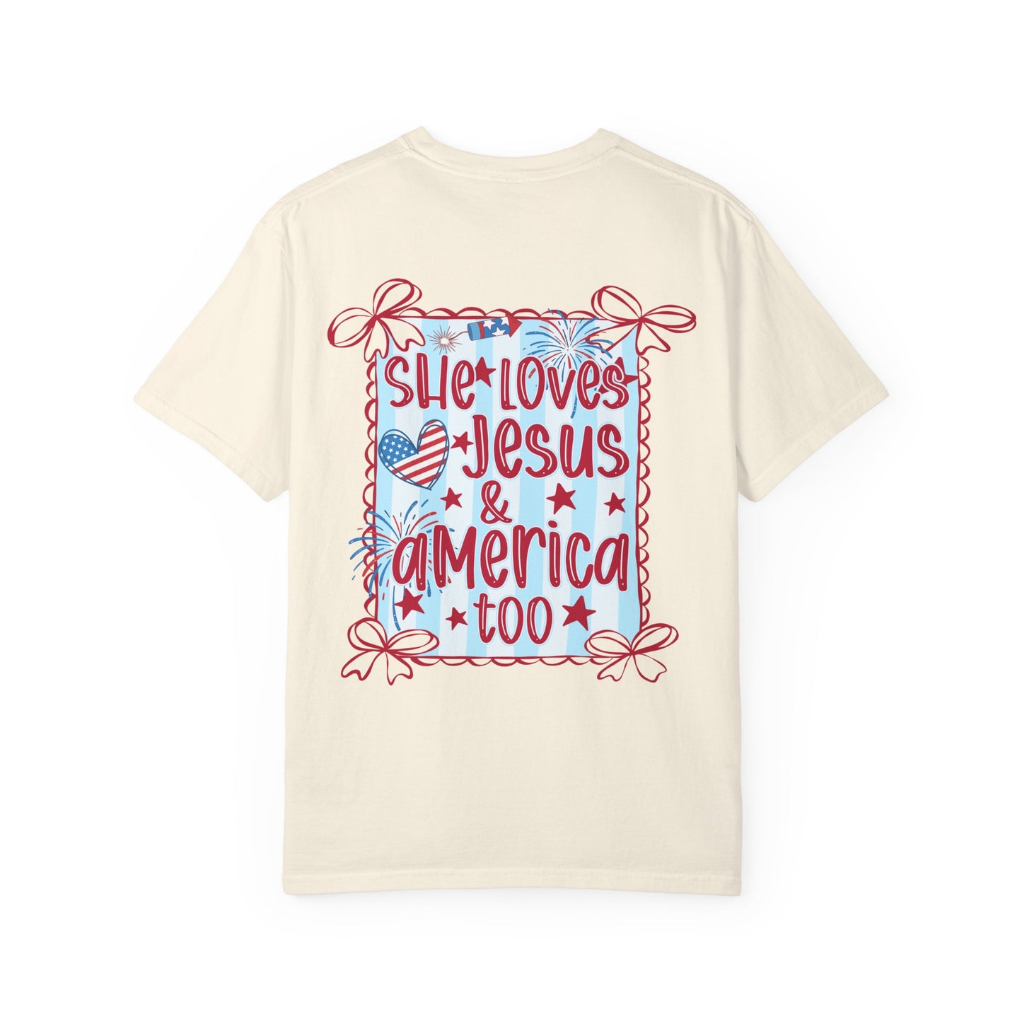 She Loves Jesus & America Too T-Shirt