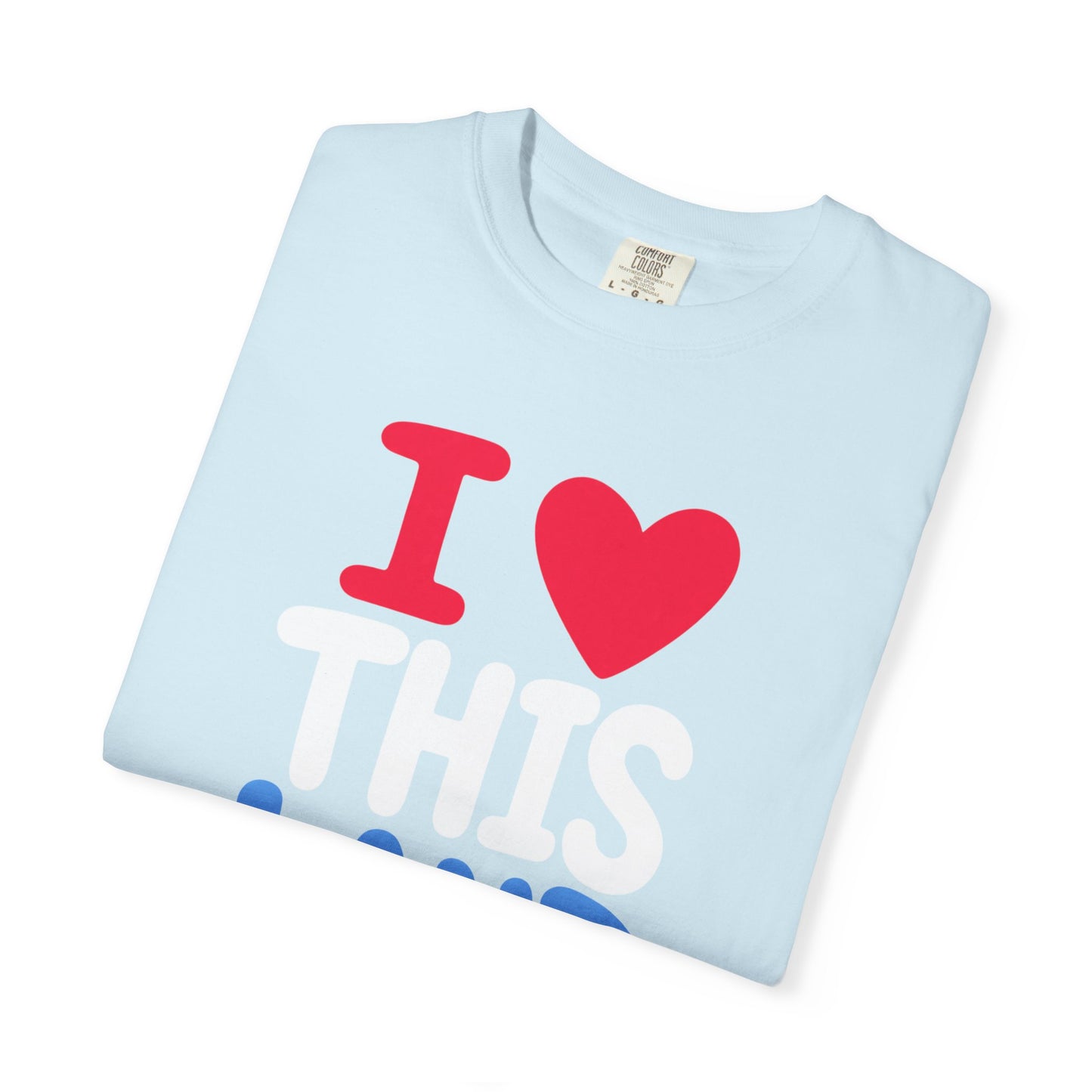 I  LAND Graphic T-Shirt – Cute Red Heart Travel Tee