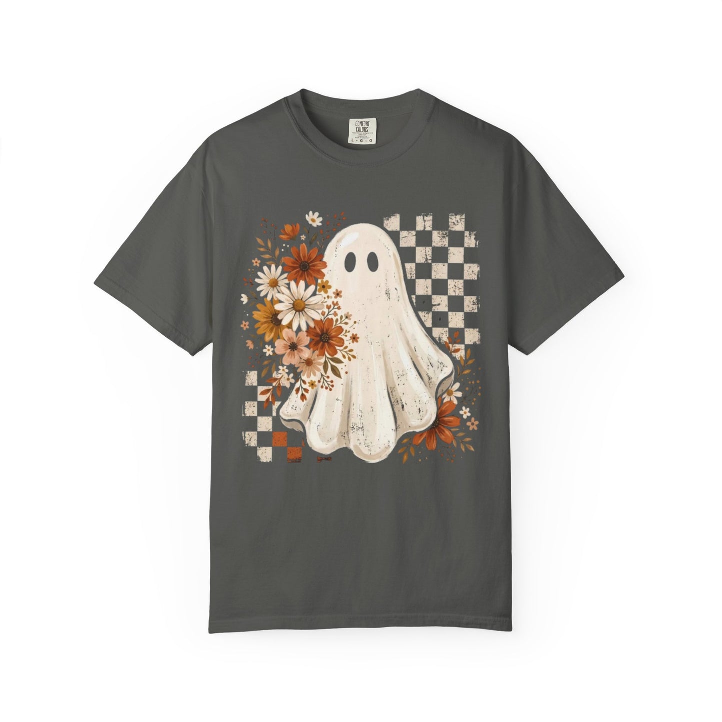 Ghost & Daisies T-Shirt — Vintage Floral Halloween Tee