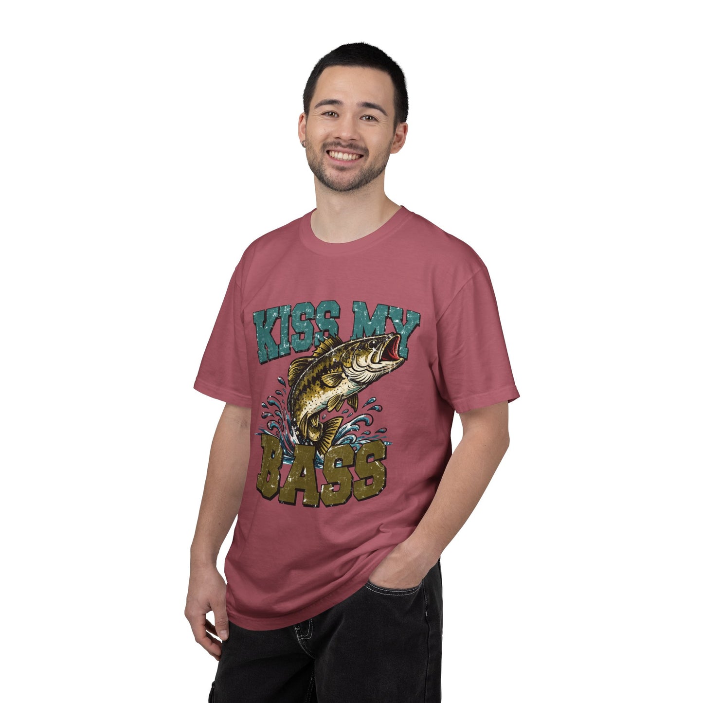 Kiss My Bass Fishing T-Shirt — Humorous Bass Angler Tee